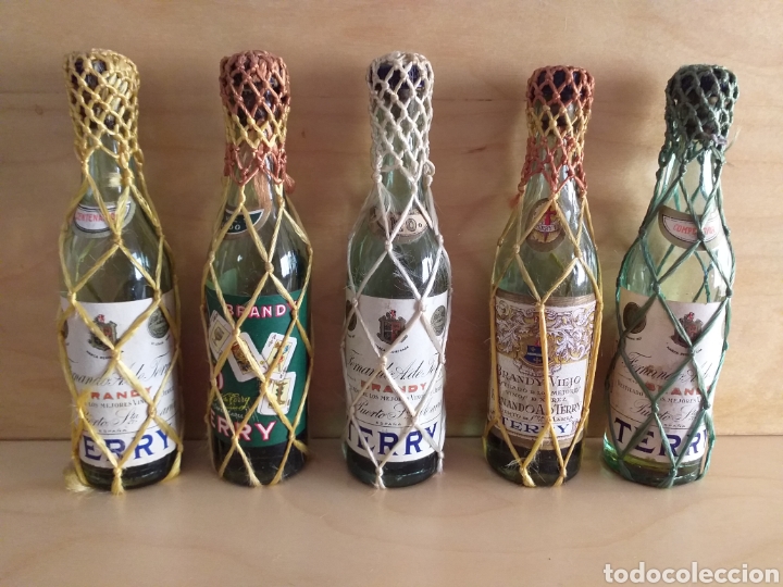 Botellas antiguas: Botellines Brandy Terry - Foto 1