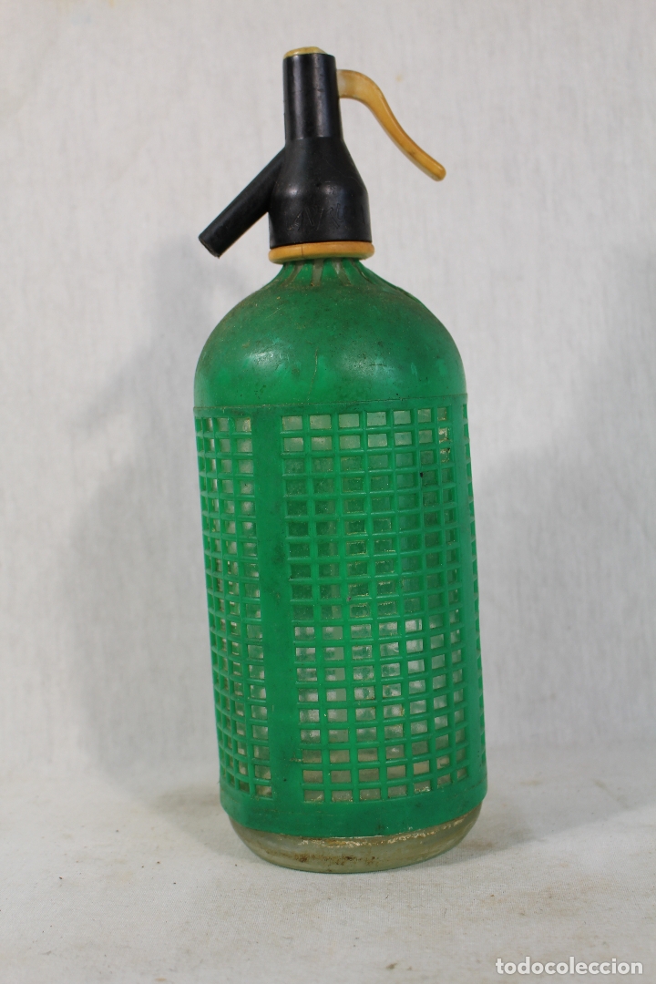 Botellas antiguas: botella de sif&oacute;n la pitusa - Foto 2