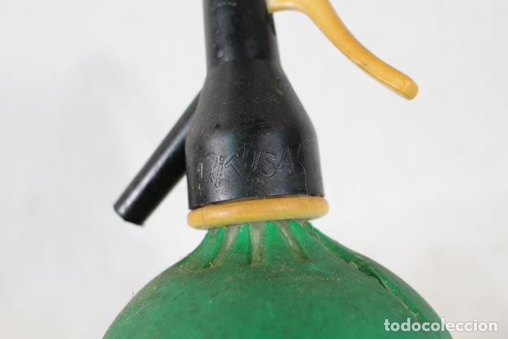 Botellas antiguas: botella de sif&oacute;n la pitusa - Foto 3