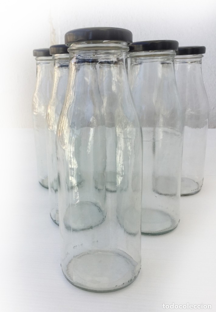 Botellas antiguas: Lote 6 botellas de vidrio 500ml - Foto 3