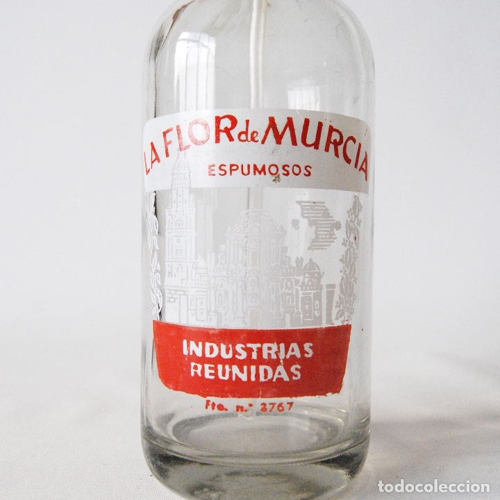 Botellas antiguas: SIF&Oacute;N - LA FLOR DE MURCIA - Foto 2