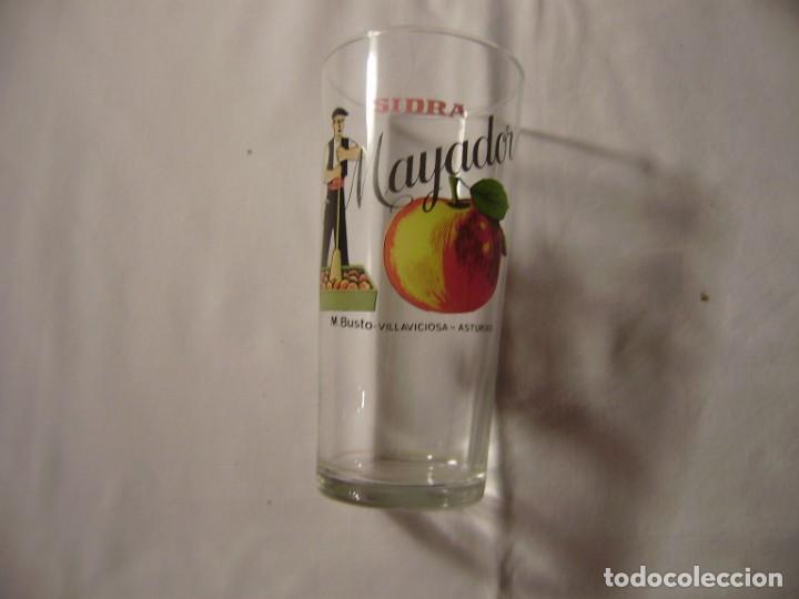 Botellas antiguas: SIDRA MAYADOR.VASO DECORADO - Foto 2