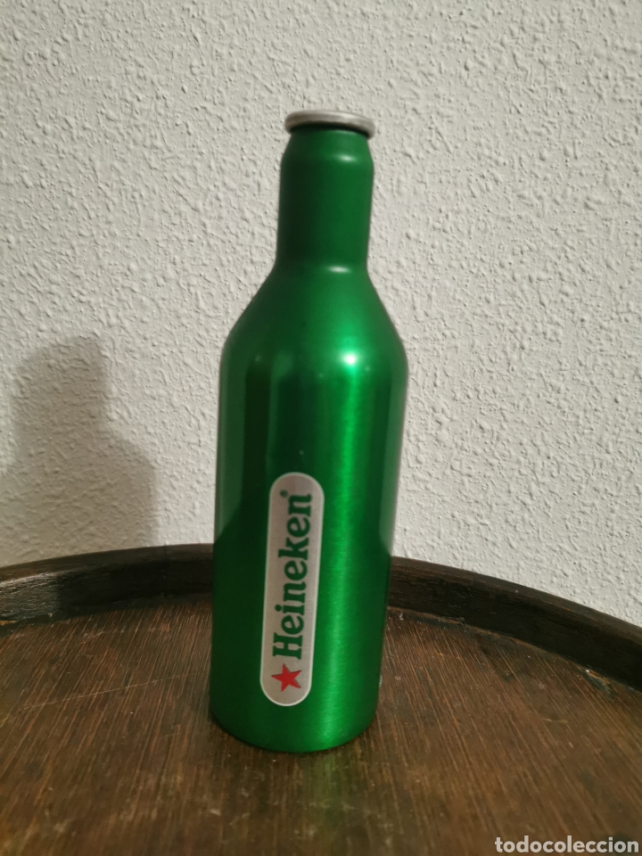 Botellas antiguas: Botella Heineken aluminio - Foto 2