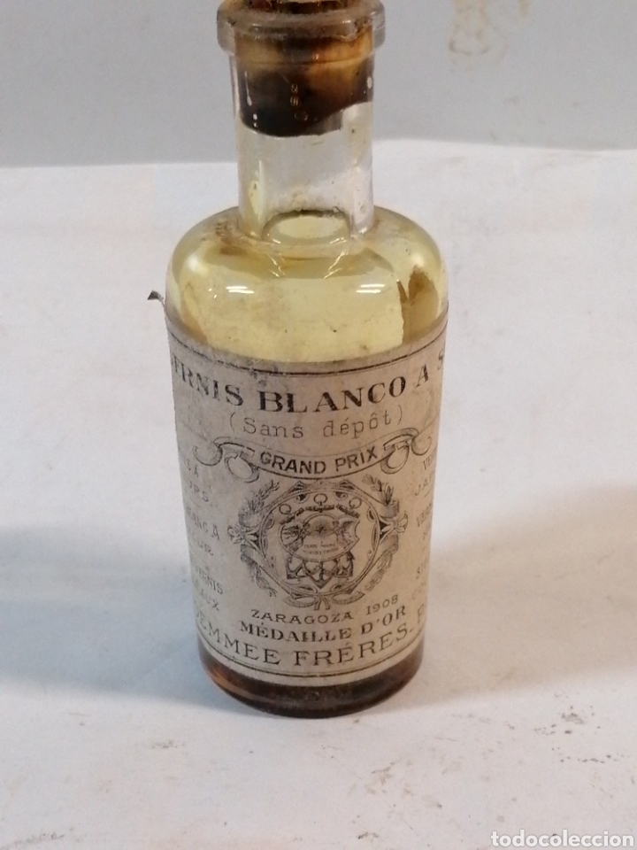 Botellas antiguas: Vernis Blanco A Sup - Foto 1