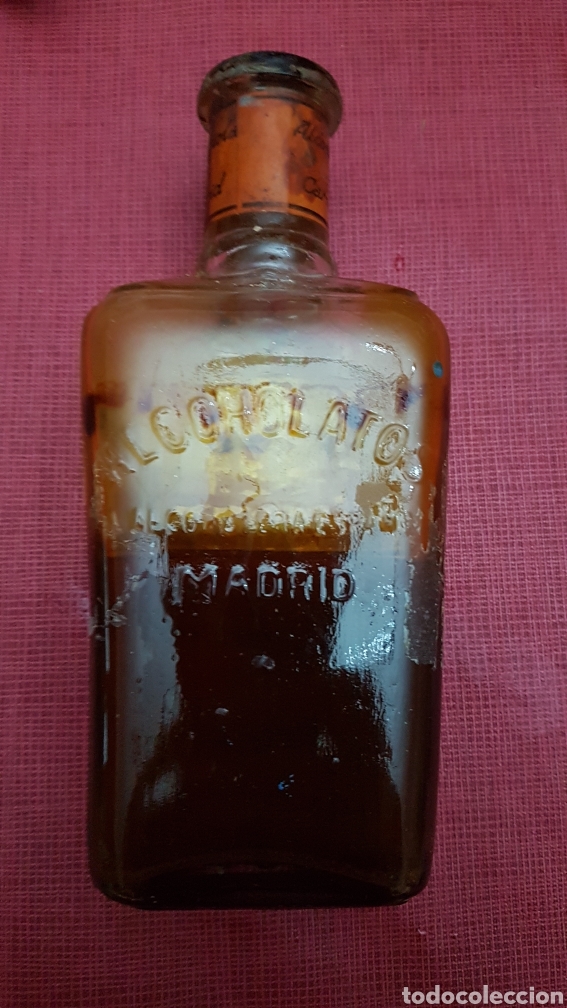 Botellas antiguas: Antigua botella crecepelo abrotano macho - Foto 2