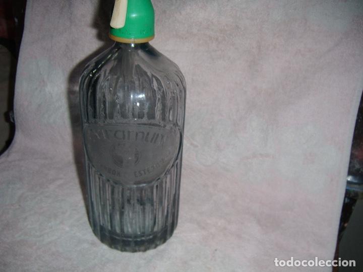 Botellas antiguas: Sifon de cristal - Foto 1