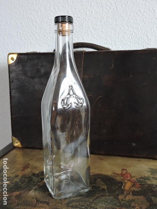 Botellas antiguas: BOTELLA CRISTAL GRABADA. - Foto 3