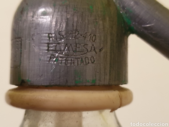 Botellas antiguas: SIFON REALIZADO EN CRISTAL - Foto 3