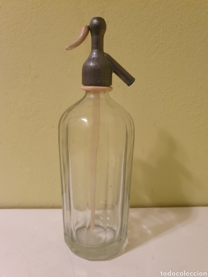 Botellas antiguas: SIFON REALIZADO EN CRISTAL - Foto 1