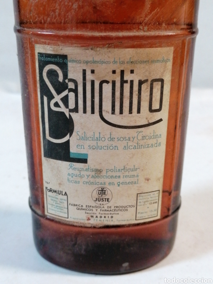Botellas antiguas: Botella Saliritiro - Foto 2