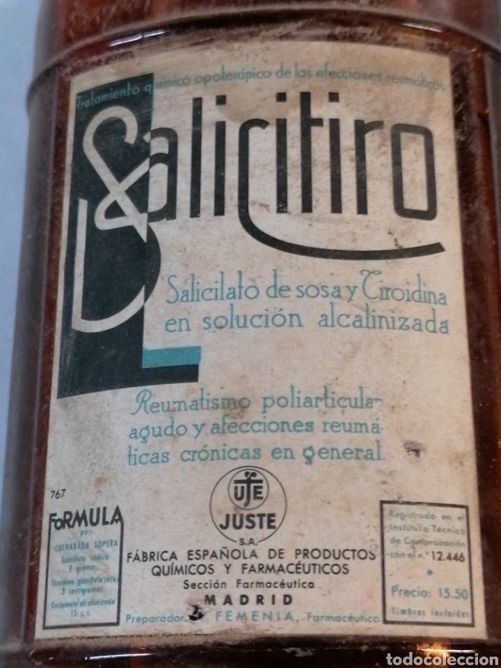 Botellas antiguas: Botella Saliritiro - Foto 4