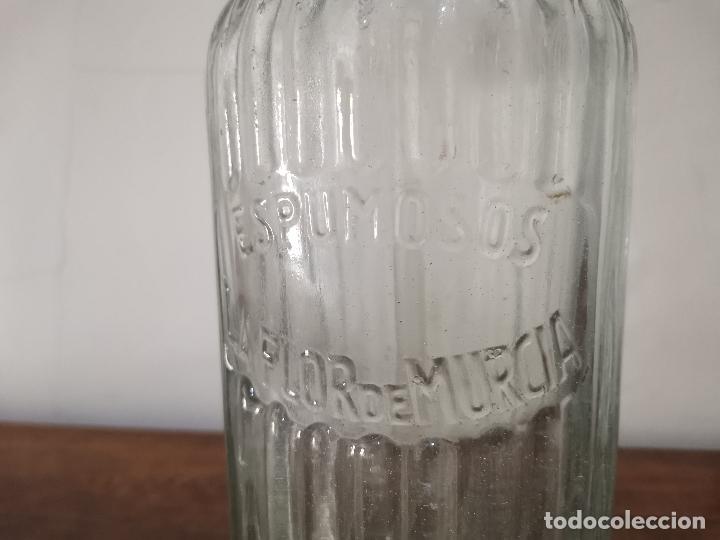 Botellas antiguas: SIF&Oacute;N ESPUMOSOS LA FLOR DE MURCIA - Foto 2