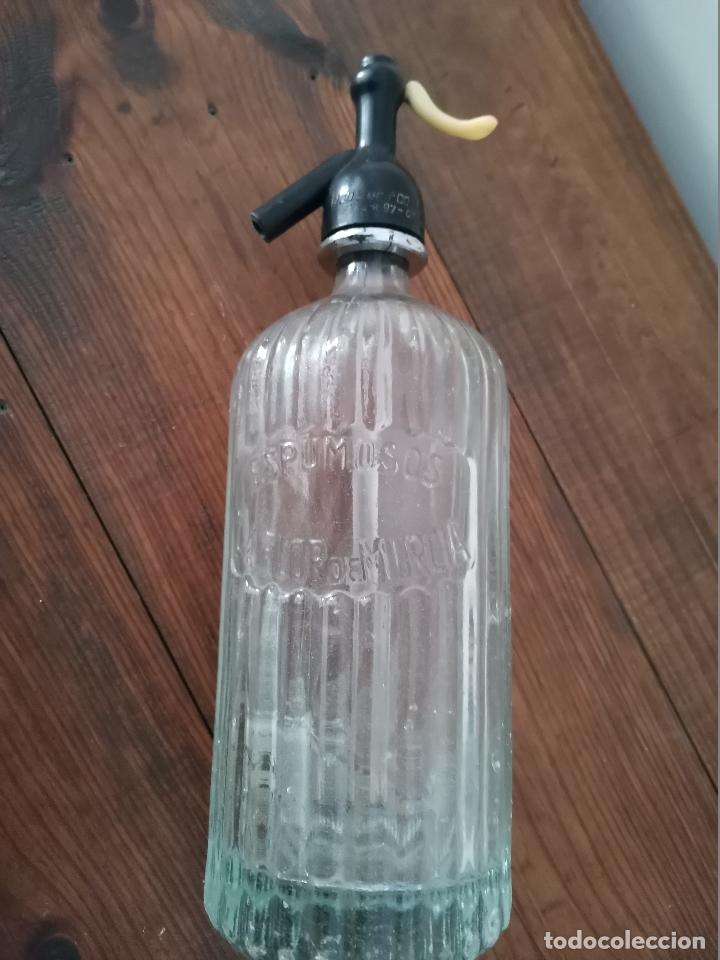 Botellas antiguas: SIF&Oacute;N ESPUMOSOS LA FLOR DE MURCIA - Foto 5