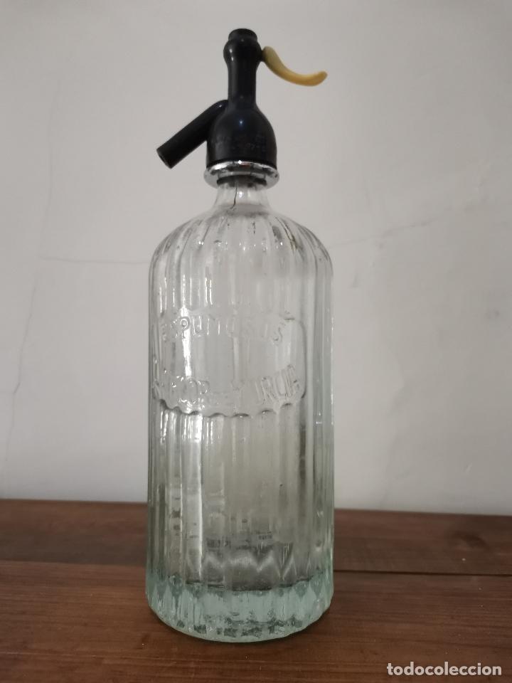 Botellas antiguas: SIF&Oacute;N ESPUMOSOS LA FLOR DE MURCIA - Foto 1