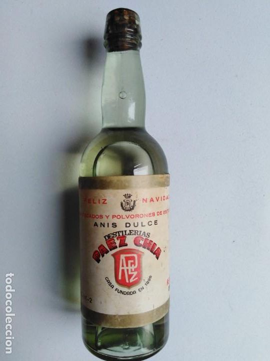 Botellas antiguas: Botella peque&ntilde;a an&iacute;s dulce - Foto 1