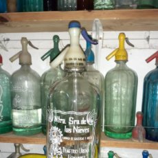 Botellas antiguas: SIFÓN NTRA. SEÑORA DE LAS NIEVES DEMETRIO UREÑA ALMAGRO. Lote 199765080