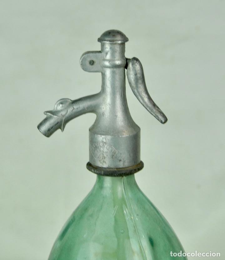 Botellas antiguas: Sifon de Rumania en verde - Foto 6