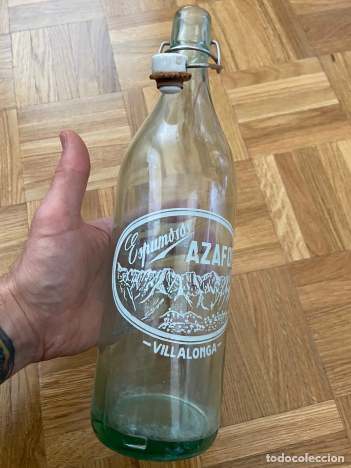 Botellas antiguas: Botella espumosos Azafor 1 l - Foto 3
