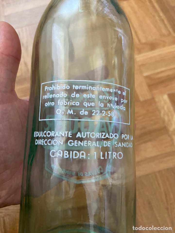 Botellas antiguas: Botella carb&oacute;nicas Vaquer 1 litro - Foto 3