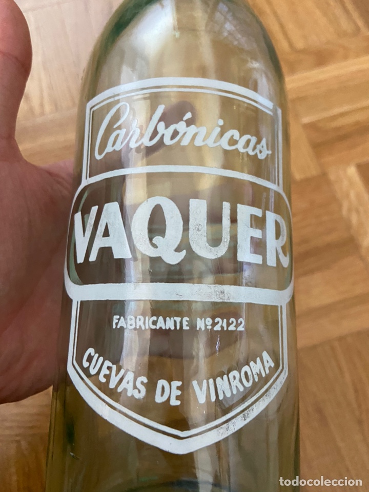 Botellas antiguas: Botella carb&oacute;nicas Vaquer 1 litro - Foto 5