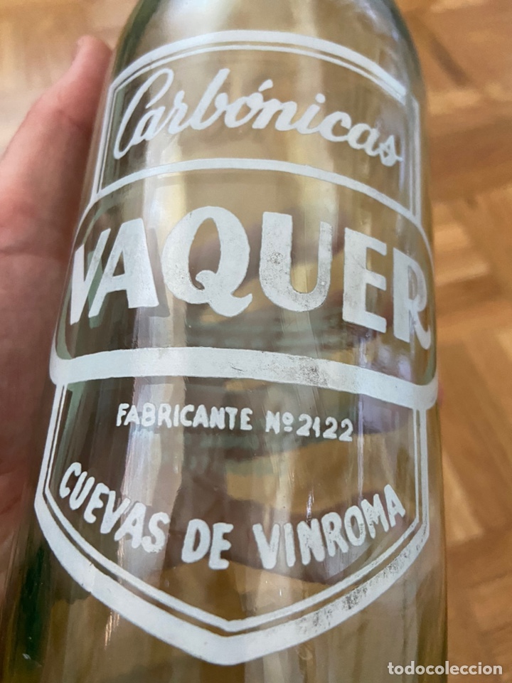 Botellas antiguas: Botella carb&oacute;nicas Vaquer 1 litro - Foto 1