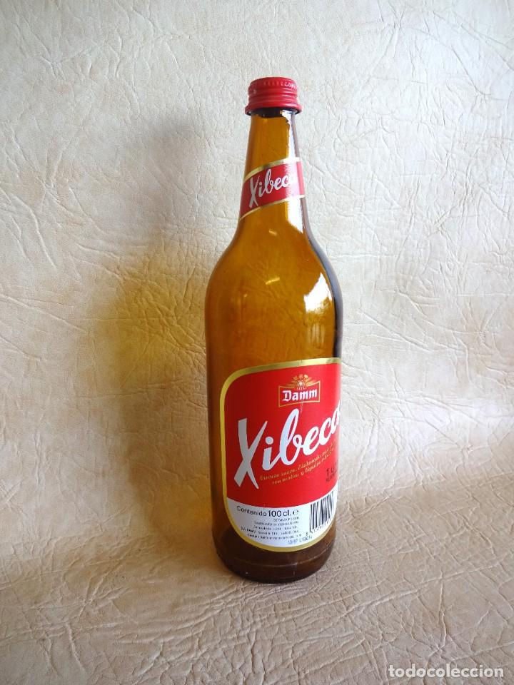 Botellas antiguas: botella de xibeca estrella damm 1 litro - Foto 2