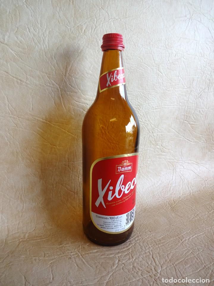 Botellas antiguas: botella de xibeca estrella damm 1 litro - Foto 2