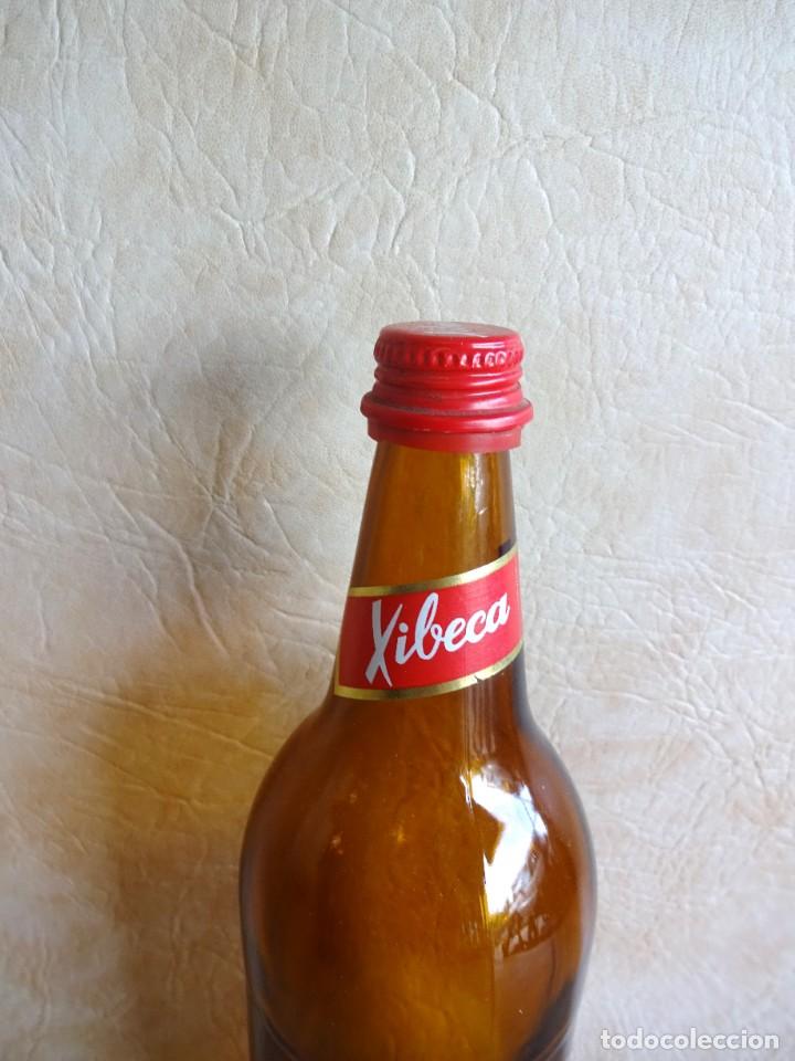 Botellas antiguas: botella de xibeca estrella damm 1 litro - Foto 5