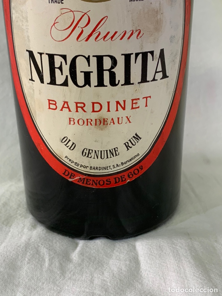Botellas antiguas: BOTELLA RON RHUM NEGRITA BARDINET BORDEAUX - Foto 7