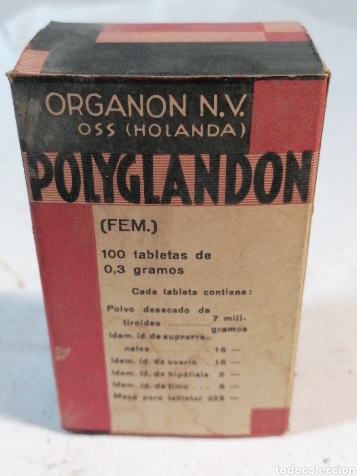 Botellas antiguas: Botella y caja Polyglandon - Foto 4