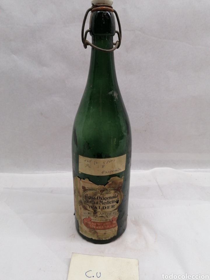 Botellas antiguas: Agua oxigenada - Foto 1