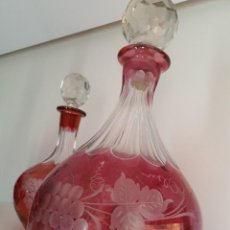 Botellas antiguas: PRECIOSO LOTE 3 BOTELLAS ANTIGUAS HOMENAJE AL VINO. Lote 217501300
