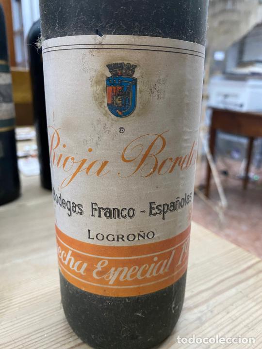 Botellas antiguas: BOTELLA DE RIOJA &rdquo;BORD&Oacute;N&rdquo; - MEDIDAS 28CM / 75CL - Foto 2