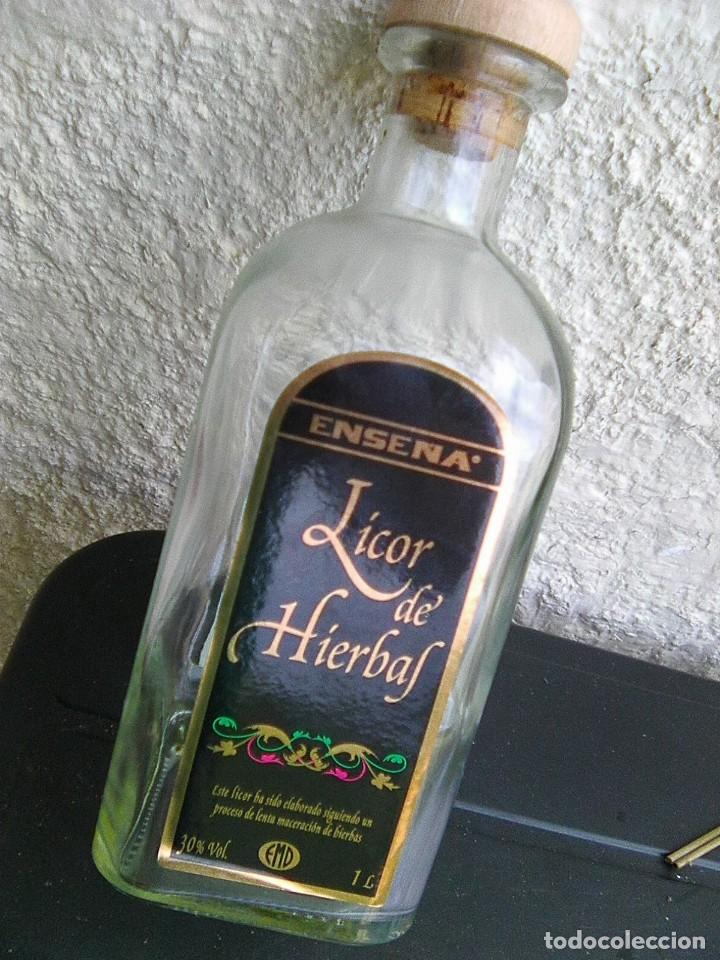 Botellas antiguas: Botella de licor de hierbas &rdquo;Ensena&rdquo; - Foto 1