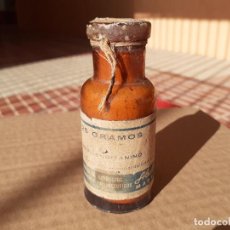 Botellas antiguas: FRASCO DE FARMACIA LAB. ABELLÓ // CON CONTENIDO. Lote 220757458
