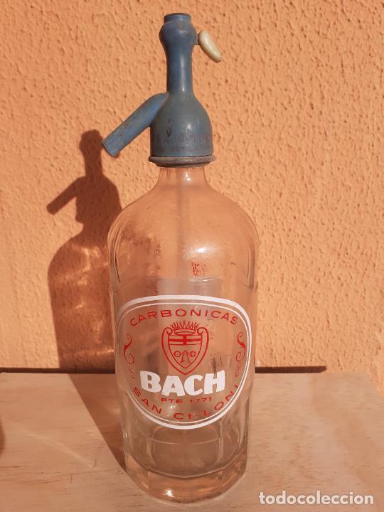 Botellas antiguas: SIF&Oacute;N BACH SAN CELONI - Foto 1