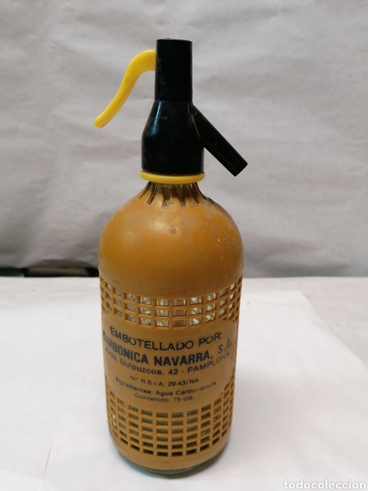 Botellas antiguas: Sif&oacute;n carb&oacute;nica Navarra - Foto 3