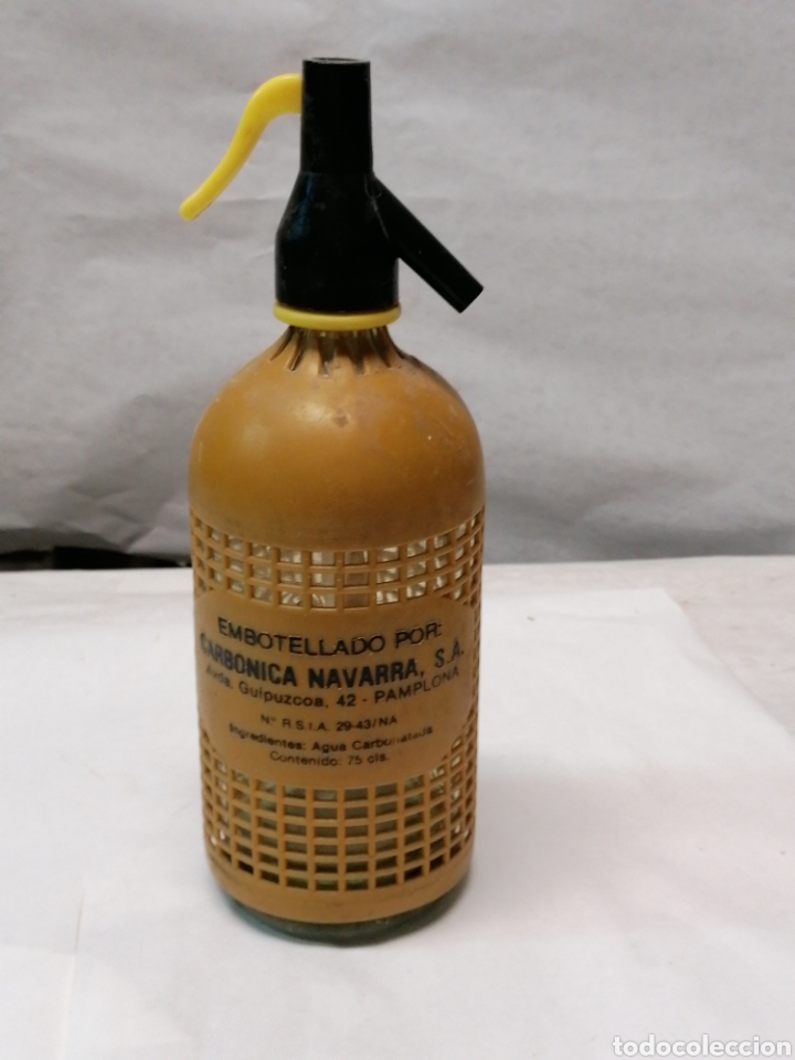 Botellas antiguas: Sif&oacute;n carb&oacute;nica Navarra - Foto 1