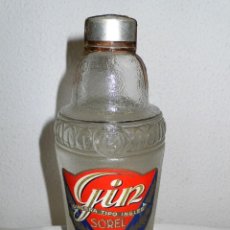 Botellas antiguas: ANTIGUA BOTELLA GIN SOREL.SELLO OCHENTA CÉNTIMOS
