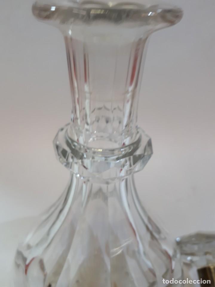 Botellas antiguas: Licorera, botella cristal tallado. - Foto 7