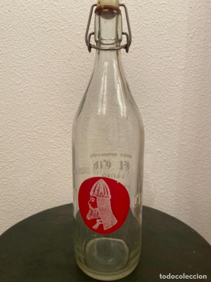 Botellas antiguas: Botella bebida gaseosa el cid - Foto 1