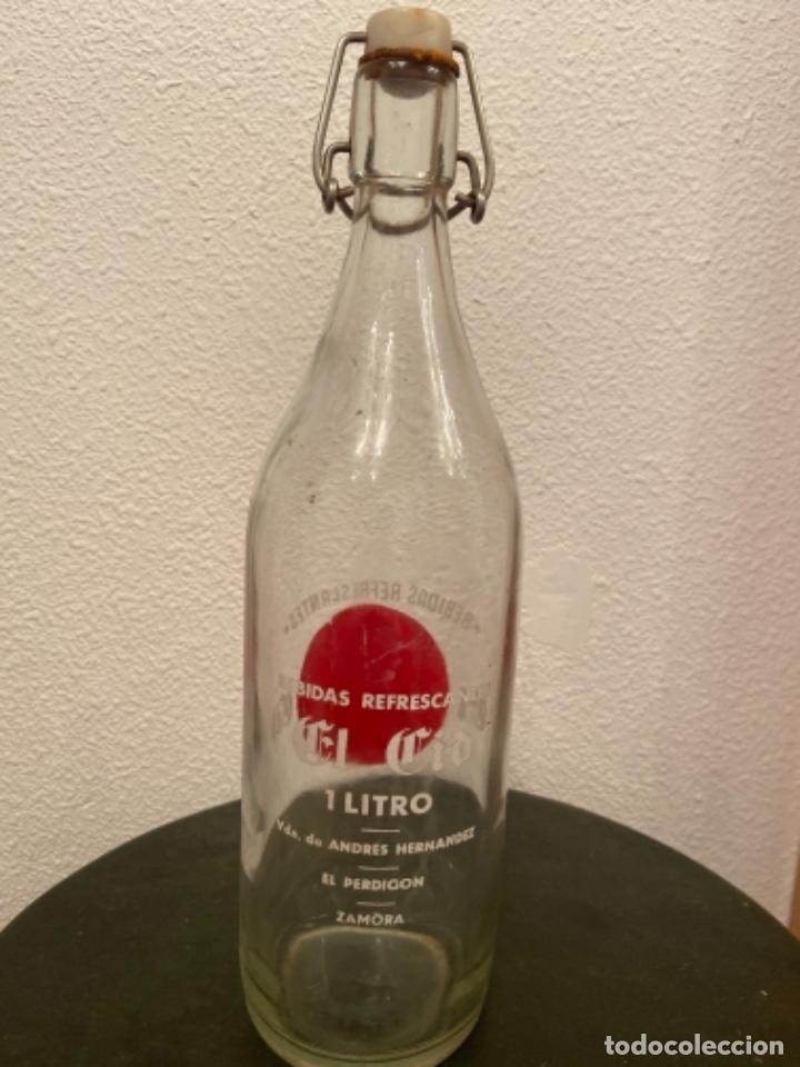 Botellas antiguas: Botella bebida gaseosa el cid - Foto 2