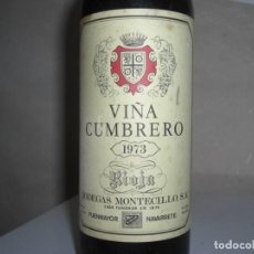 Botellas antiguas: BOTELLA VINO RIOJA. VIÑA CUMBRERO. CRIANZA 1973. Lote 246123750