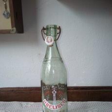 Botellas antiguas: GASEOSA OBELISCO . CORUÑA . RELIEVES EN CUELLO