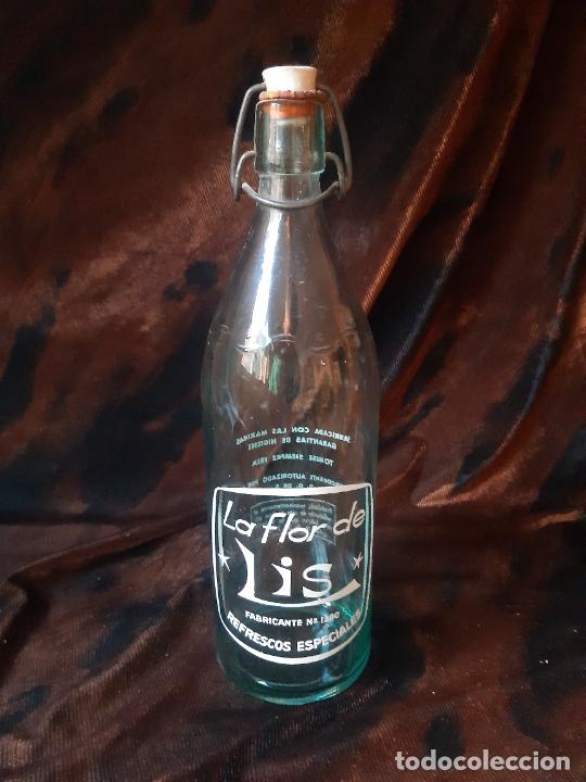 Botellas antiguas: Botella de gaseosa La Flor de Lis - Foto 2