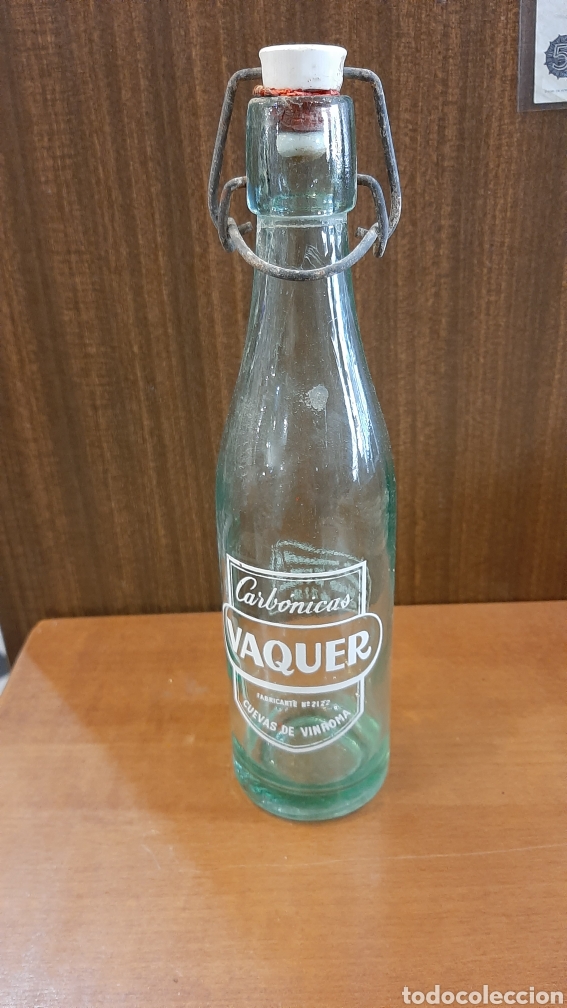 Antique bottles: 22/2 / 1958 CARBÓNICA VAQUER GASEOSA 1/2 CUEVAS DE VINTOMA ANTIGÜEDADES COLECCIONISMO COLISEVM