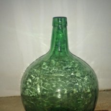 Botellas antiguas: ANTIGUA GARRAFA BOTELLA DAMAJUANA CRISTAL DE 16 LITROS ARROBA ACEITE OLIVA VINO COLOR VERDE VIRESA