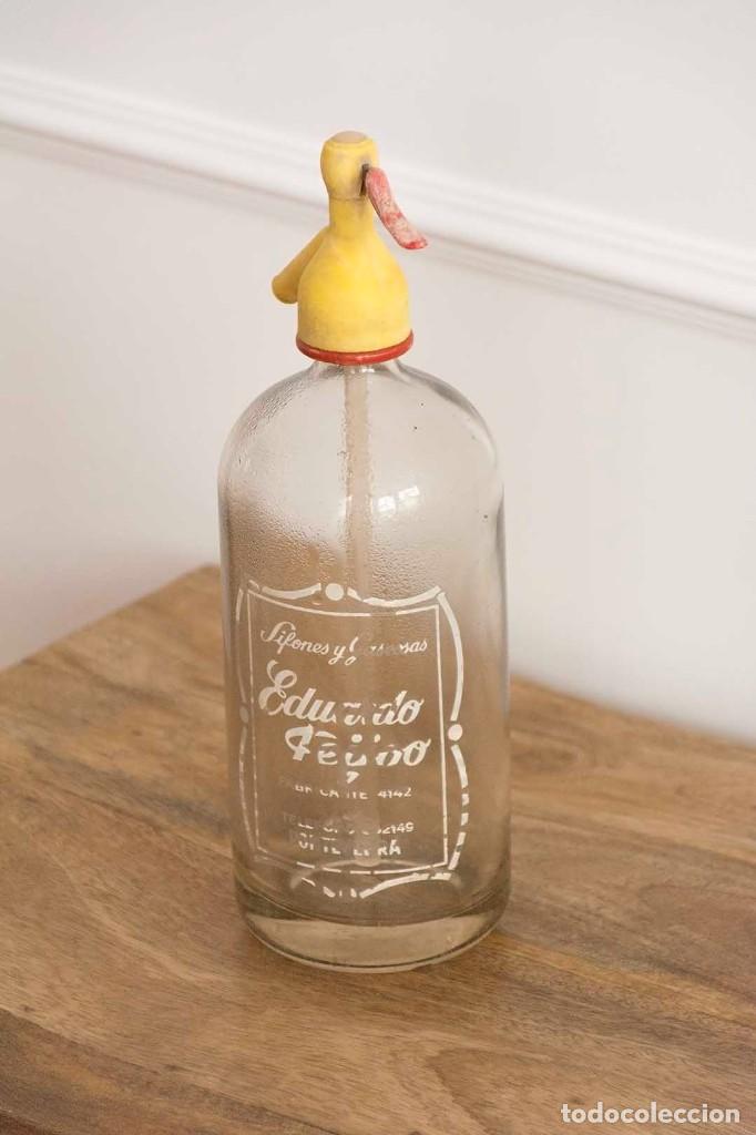 Botellas antiguas: Sif&oacute;n E. Feijoo - Foto 1