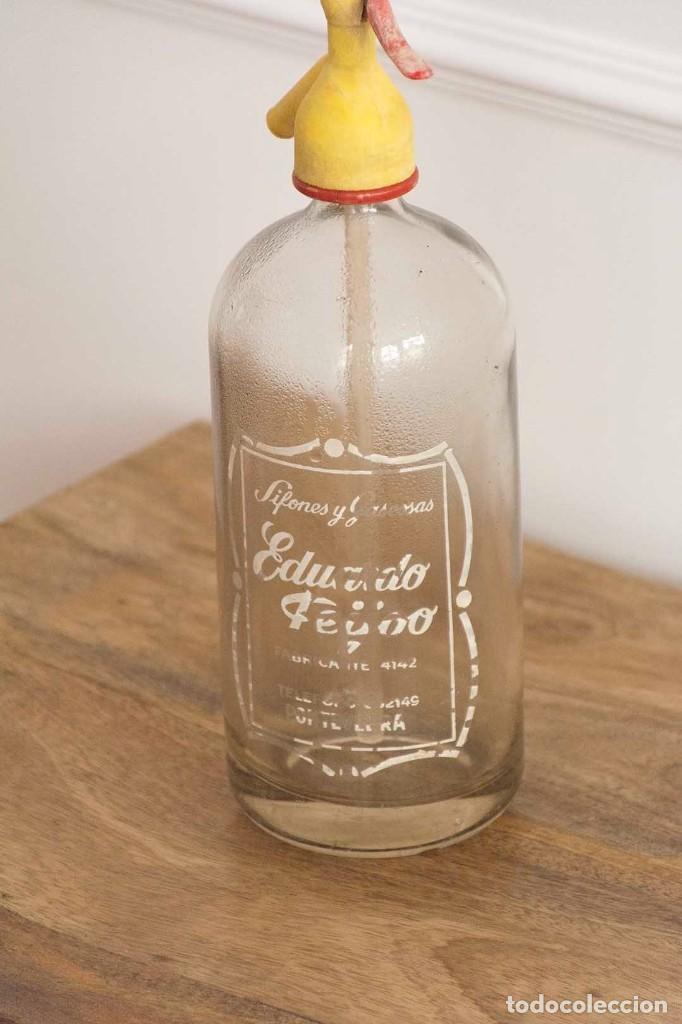 Botellas antiguas: Sif&oacute;n E. Feijoo - Foto 2