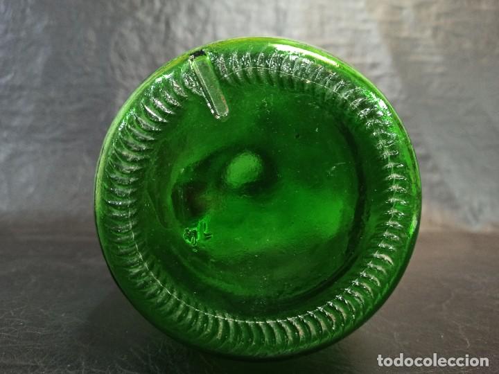 botellon de cristal verde con tapon - botella d - Compra venta en  todocoleccion